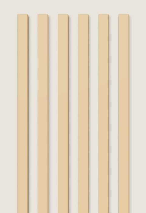 Open timber battens on a wall