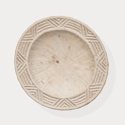 Carved wooden decorative plate thumbnail