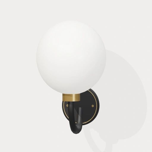 Thumbnail of an opal globe wall sconce for the planner